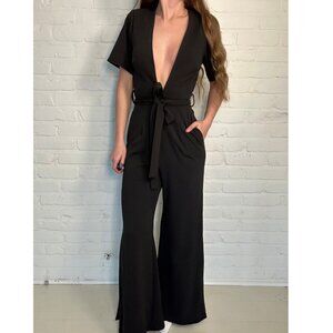 Black Hello Molly formal jumpsuit with pockets, New